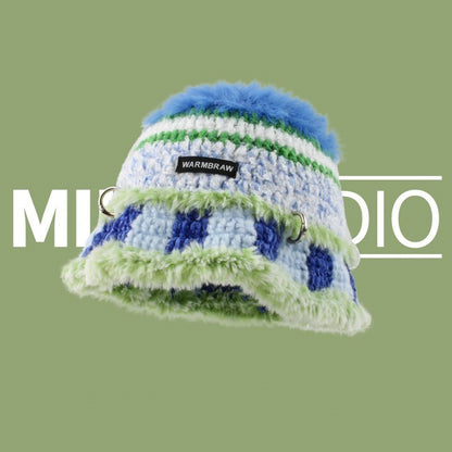 Crochet Woolen Bucket Hat Korean Punk Knitted