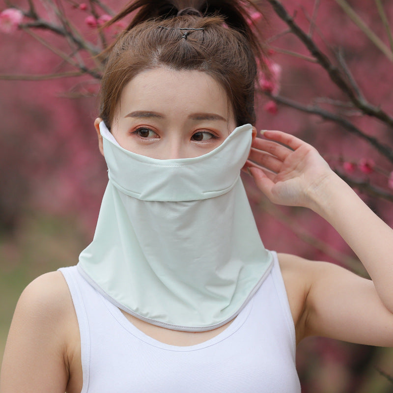 Sunscreen ice silk mask female scarf scarf