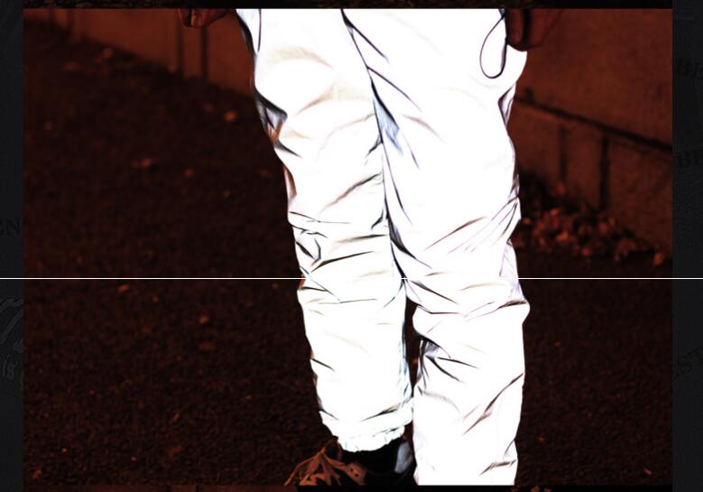 reflective trousers reflective jogging shrink leg pants bboy pants