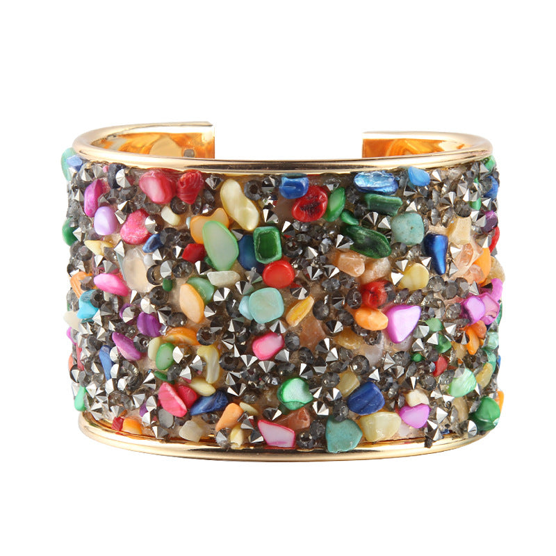 Bracelet club pierre naturelle strass