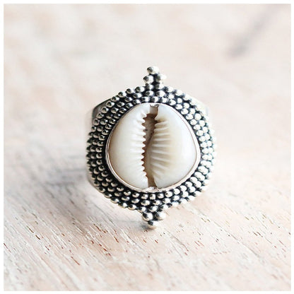 Bague étoile de mer en coquillage naturel Boho à la mode