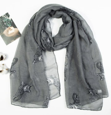 Persian cat print Parisian scarf animal scarf