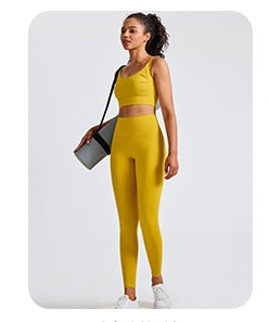 Costume de vêtements de Yoga pour femmes, sous-vêtements d'entraînement Push Up, façonnage, respirant, taille haute, levage des hanches