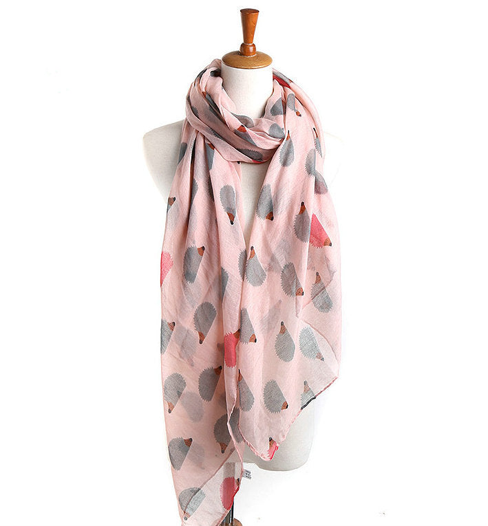 Foulard motif hérisson