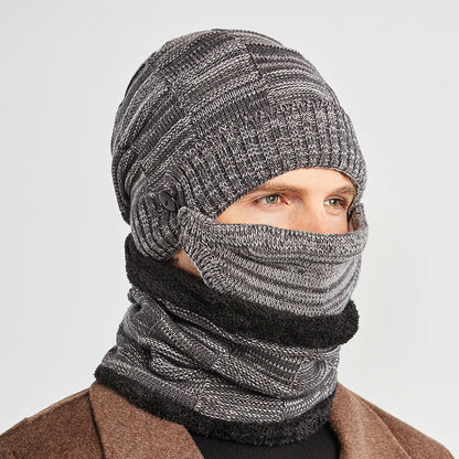 Gorro de tres piezas, bufanda, mascarilla.