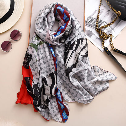 Warm silk scarf