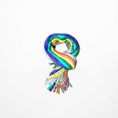 Foulard double face arc-en-ciel