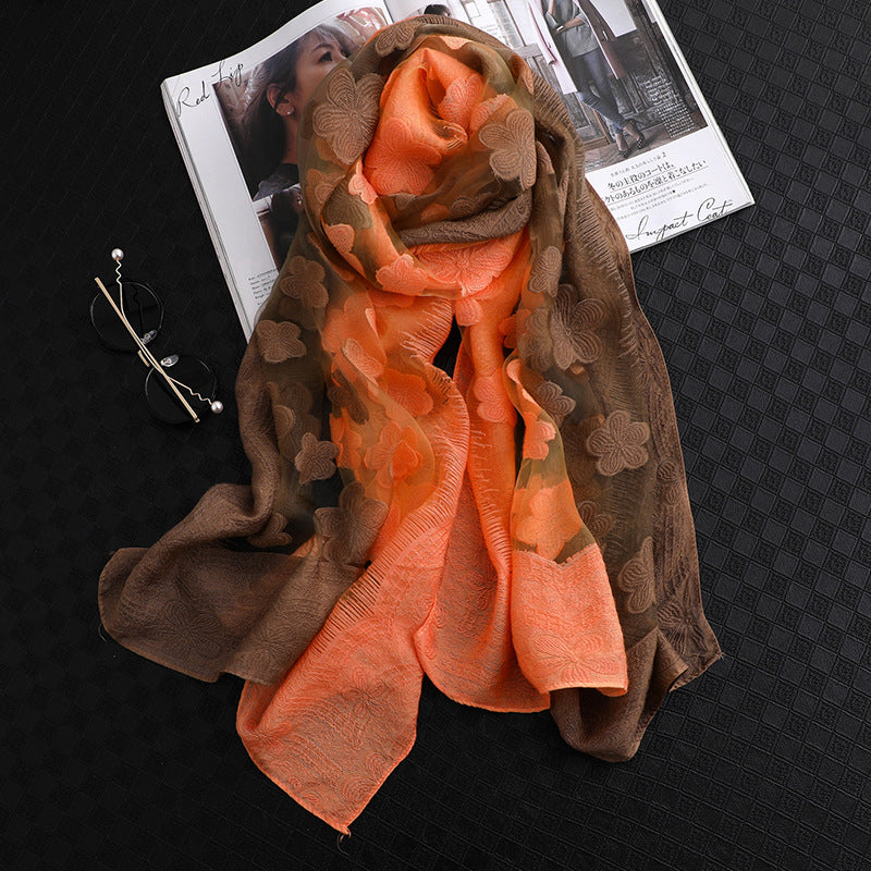 Foulard solaire d'été fleuri