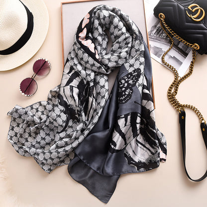 Warm silk scarf