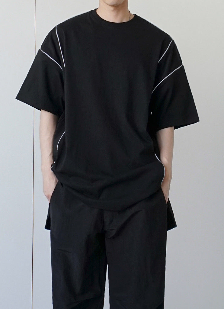 Reflective loose short sleeve T-shirt