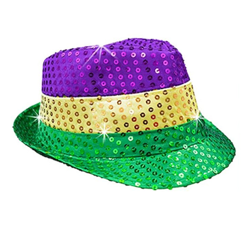 Sequined Hat With Carnival Lights