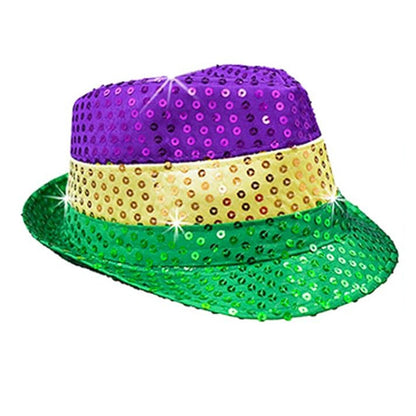 Sequined Hat With Carnival Lights