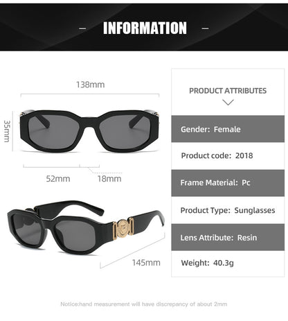 Small Square Box Sunglasses Head Polygon Glasses