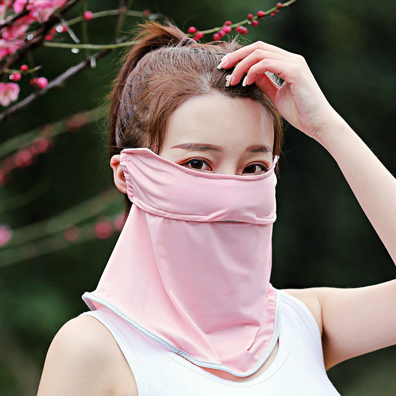 Sunscreen ice silk mask female scarf scarf