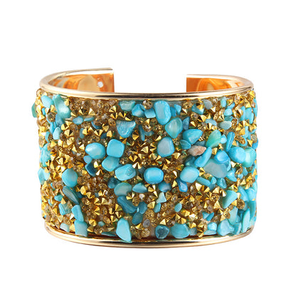 Bracelet club pierre naturelle strass