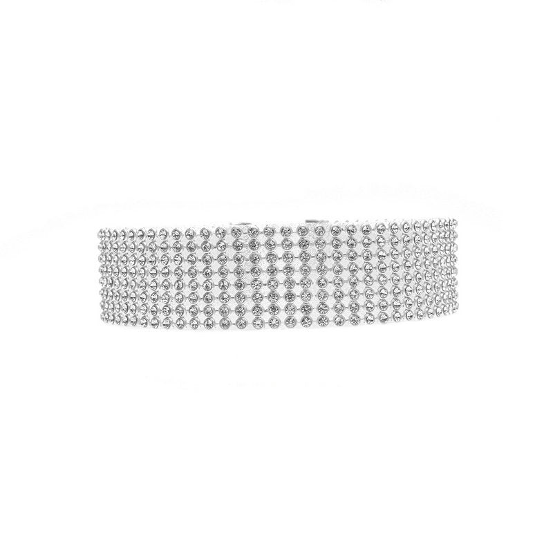 Collier ras du cou en strass pour femmes, bijoux de mariage, à la mode, ras du cou, pour femmes