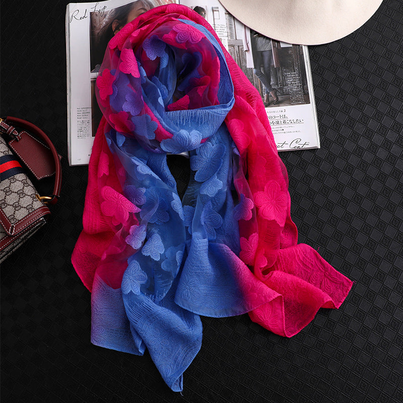 Foulard solaire d'été fleuri