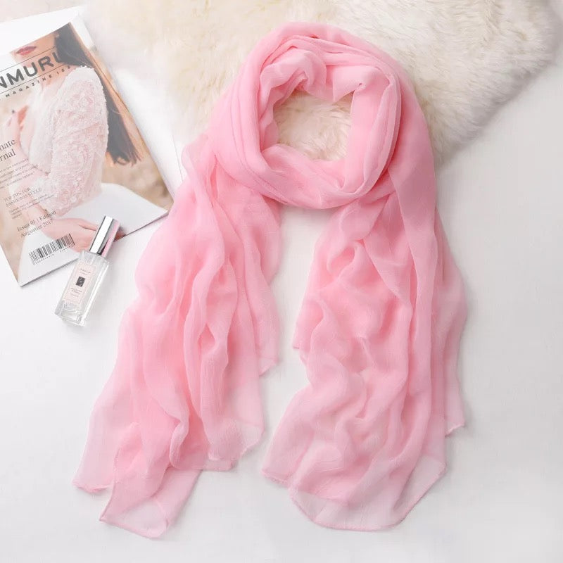 Long shawl beige scarf