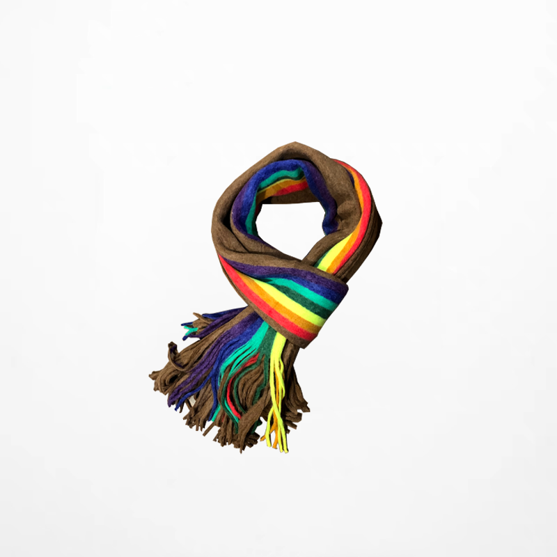 Foulard double face arc-en-ciel