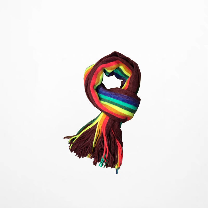 Foulard double face arc-en-ciel