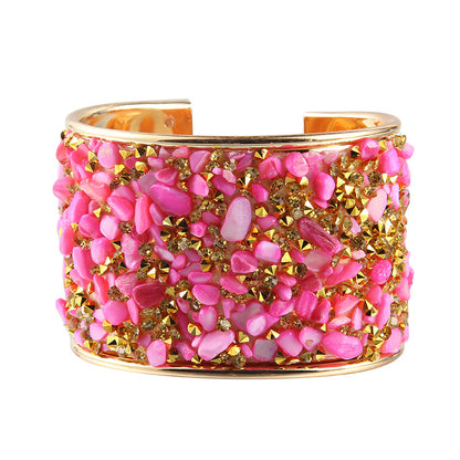 Bracelet club pierre naturelle strass