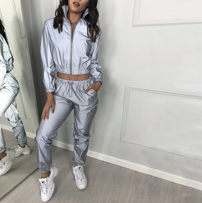 Reflective leisure set two-piece