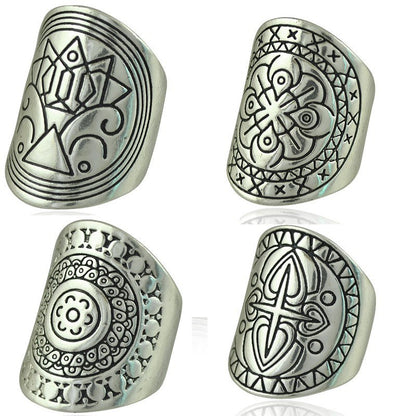 4PCS Set Punk Boho Ring Sets