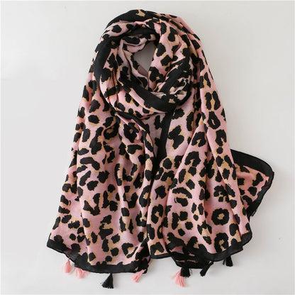 Leopard print scarf