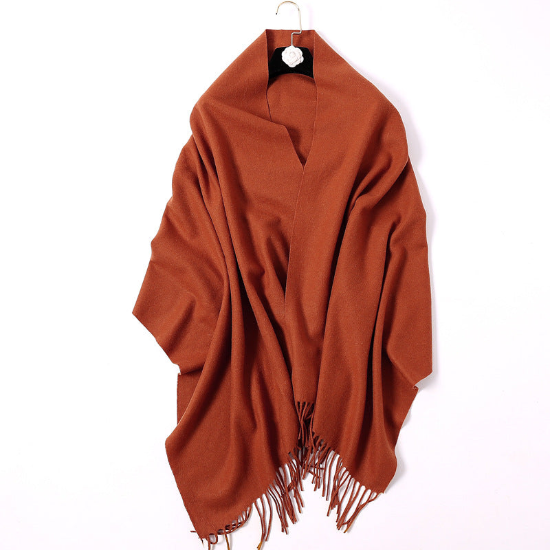 Women wool scarf thick solid scarf