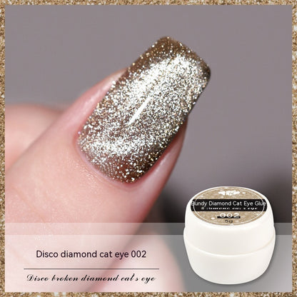 Diamant réfléchissant dans les débris colle Cat Eye Gel vernis à ongles Nail Art