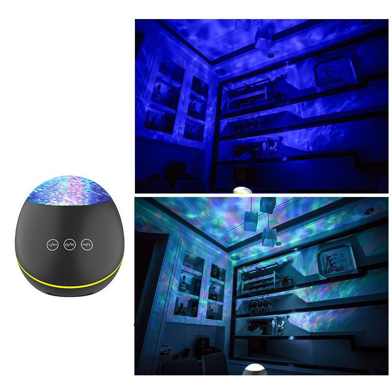 Coversage Ocean Wave Projecteur LED Veilleuse Bluetooth USB Télécommande Lecteur de Musique Haut-Parleur Aurora Projection Coversage Ocean Wave Projecteur LED Veilleuse Bluetooth-compa