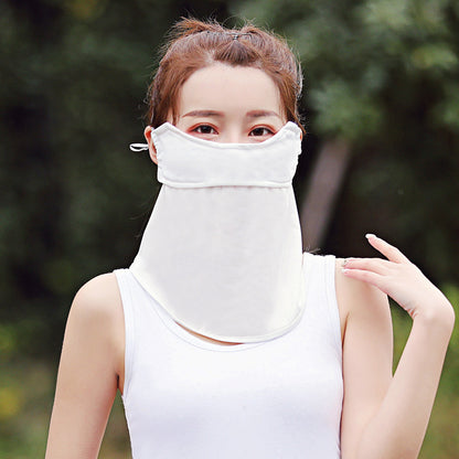 Sunscreen ice silk mask female scarf scarf