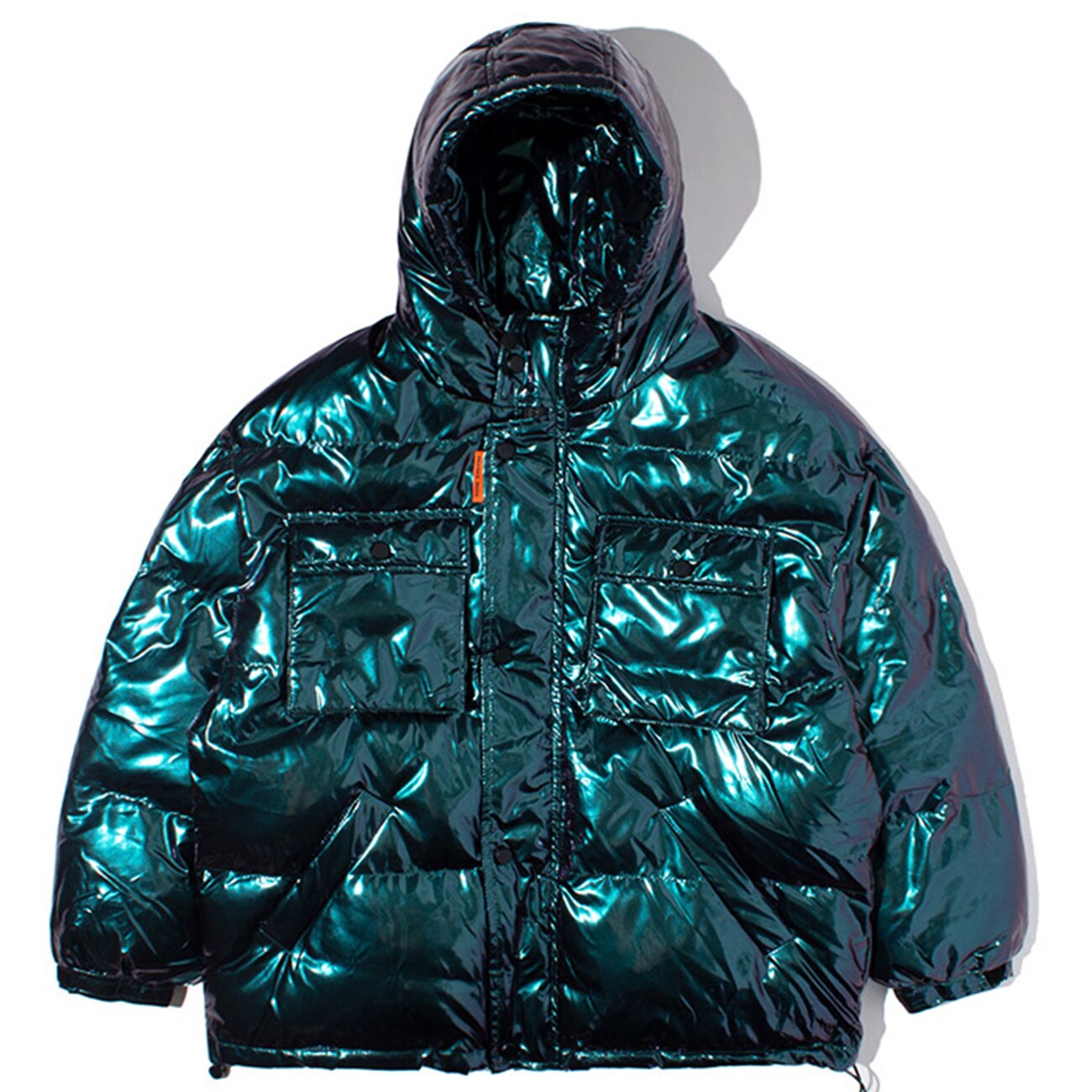 Bread clothing thickened solid color reflective tooling jacket