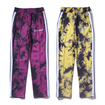 Pantalon de survêtement décontracté tie-dye ange ours décapité