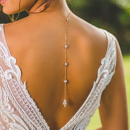 Chaîne arrière chaîne de corps bijoux de mariée simples