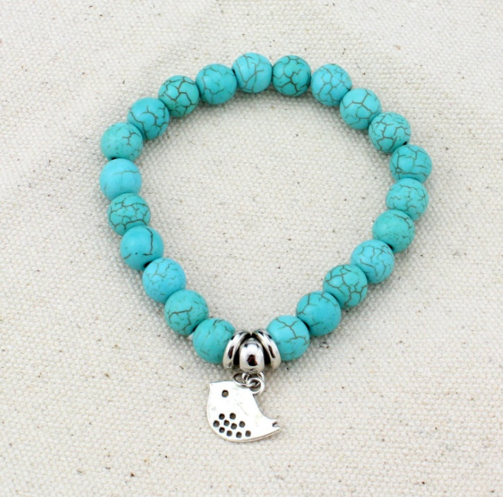 Bracelet Boho Vintage Turquoises, bijoux fantaisie