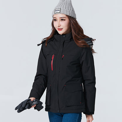 Reflective strip heating assault coat