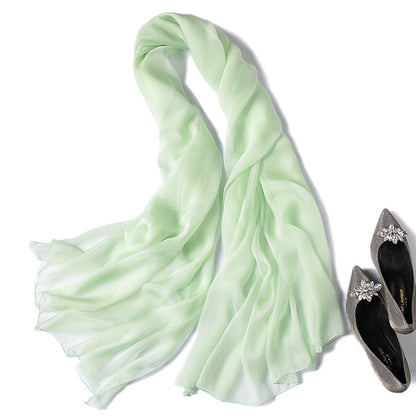 Foulard en soie pour femme Foulard en soie de couleur pure