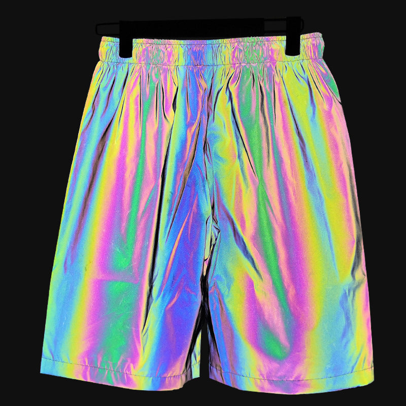 Cross border new colorful reflective shorts