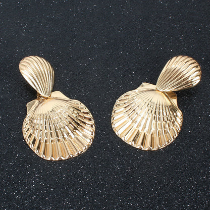 Scallop Boho Metal Shell Fashion Earrings