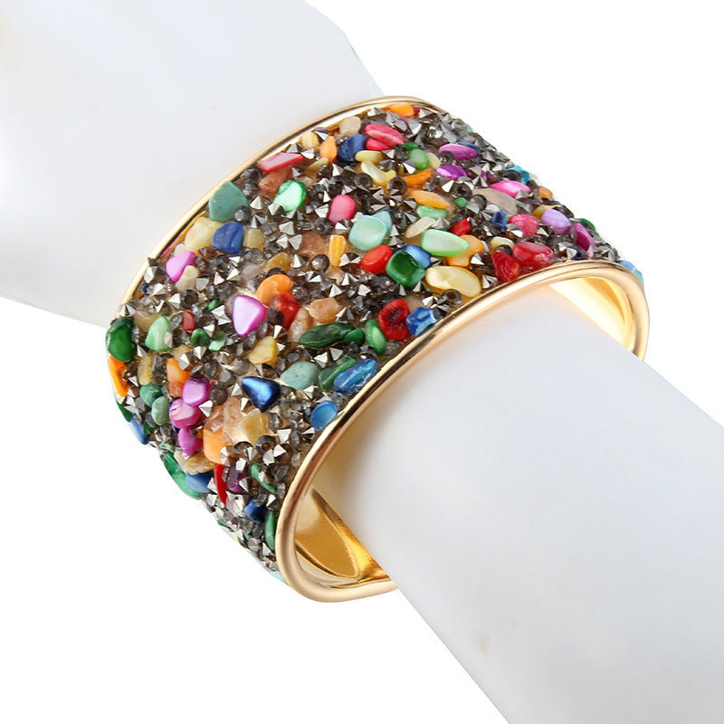 Bracelet club pierre naturelle strass