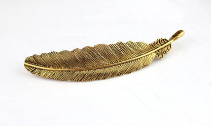 Barrette à cheveux en forme de feuille de métal Boho