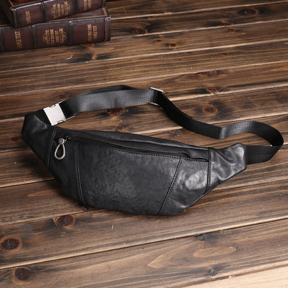 Men's Small Leather Sports Fanny Pack