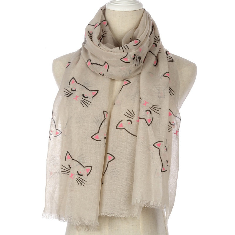 Cute Kitty Balinese Ladies Scarf