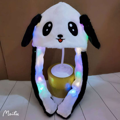 Chapeau de Lapin Lumineux à Oreilles Mobiles