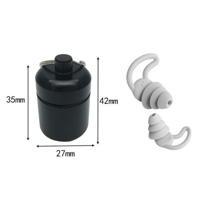 Noise-reduction Ear Plugs Aluminum Box Nano Silicone Soundproof Earplugs Sleep Soundproof Waterproof Earplug