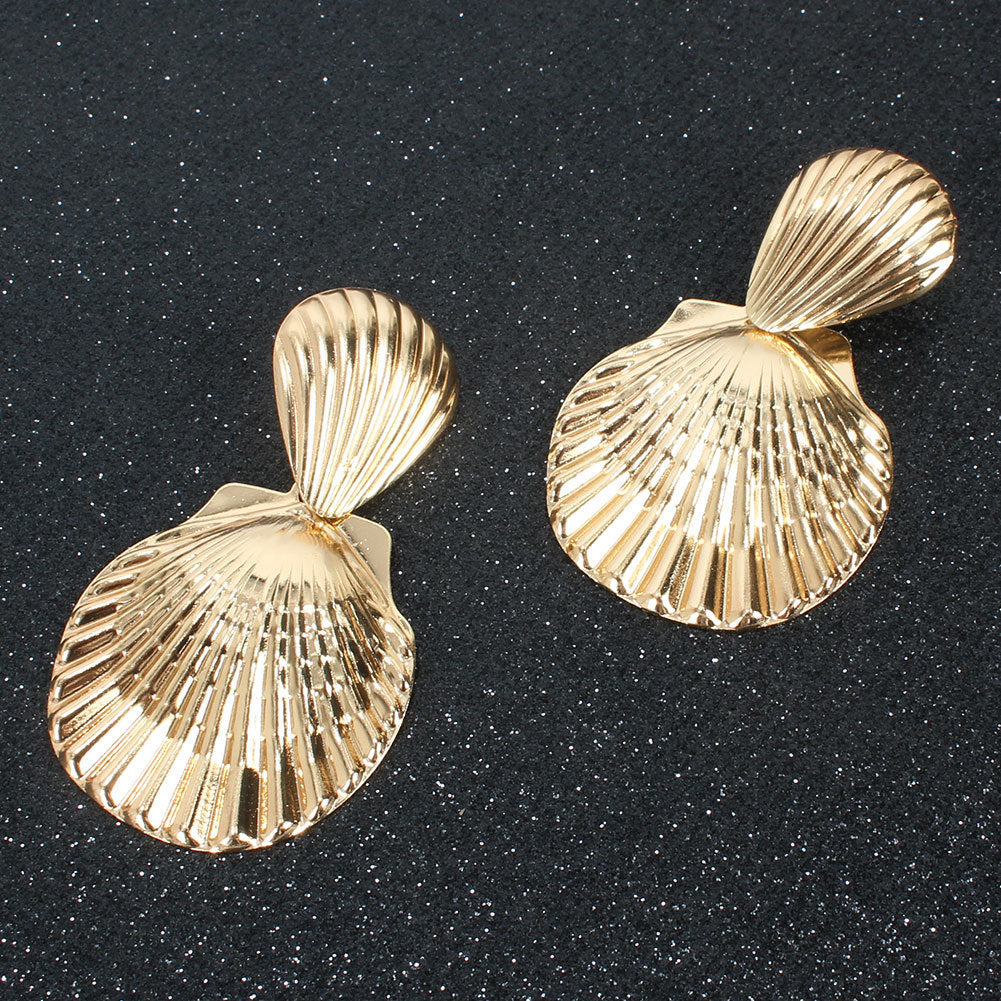 Scallop Boho Metal Shell Fashion Earrings