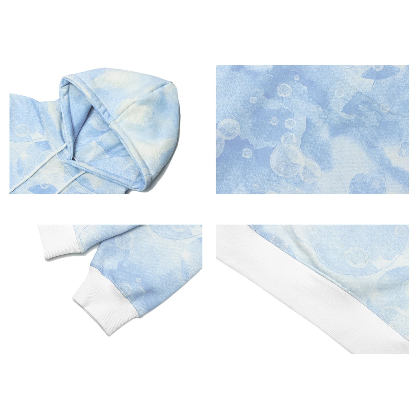 Tie-dye Bear Pull à capuche en polaire tendance pour hommes et femmes