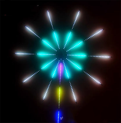 Feu d'artifice de chapiteau à commande vocale LED, lumière décorative polychrome