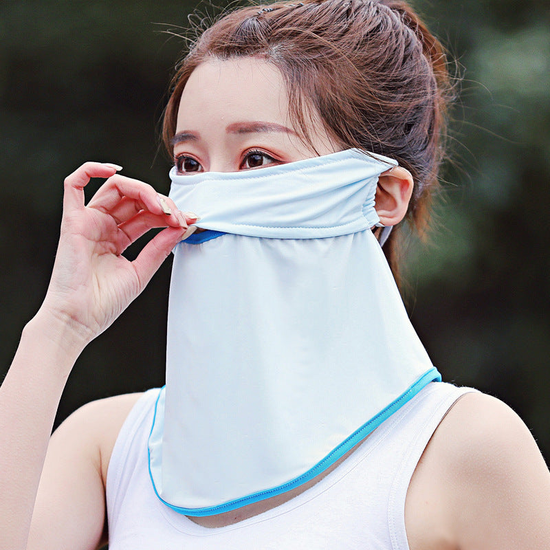 Sunscreen ice silk mask female scarf scarf